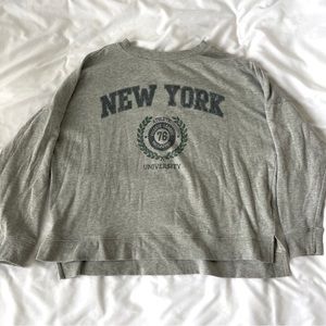 Colsie New York Vintage Sweatshirt Target, M, Grey